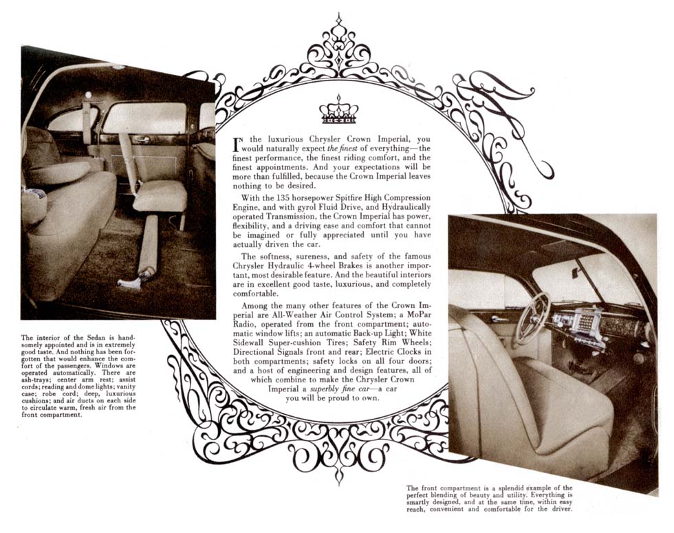 1948 Chrysler Crown Imperial Sedan Brochure Page 4